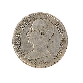 null ESPAGNE - JOSEPH NAPOLEON 

1 real d'argent 1812 Madrid. 

Calico : tipo2-7.

Rare,...