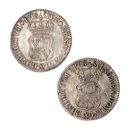 null Louis XV (1715-1774)

Lot of 2 shields of Navarre 1718 X. 

Dup. : 1657. 

B...
