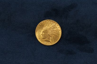 null 1 gold coin of 10 dollars "Indian Head Eagle" 1913.

VG to TTB. 

Weight : ...