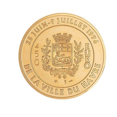 null CITY OF LE HAVRE

Medal of 450 euros in gold (920) struck in 1996 commemorating...
