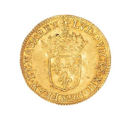 null Louis XIII (1610-1643)

Half shield Or with sun 1640 X.

Dup. : 1283B.

TTB...