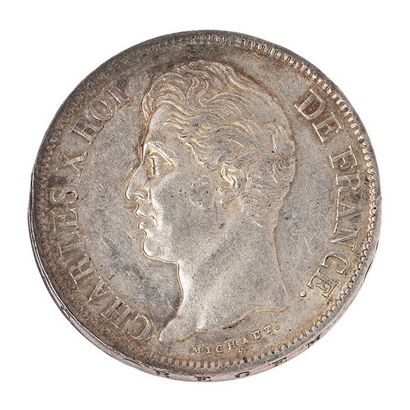 null CHARLES X

Rare frappe incuse de l'avers de la 5 francs deuxième type (1827-1830)...