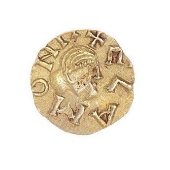 null Pale gold triens Quentovic ELA money. 

Belfort 4984. 

Of a rare quality of...
