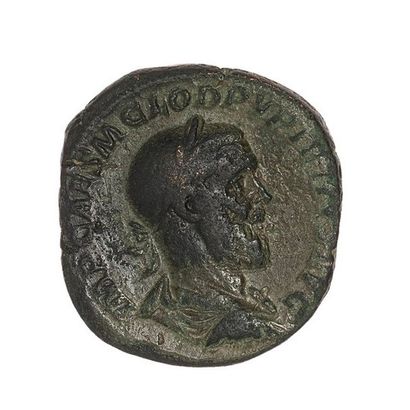 null Pupian (238) 

Bronze sesterce

R/ The concord seated on the left C. 7. 

T...