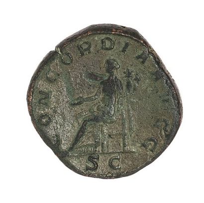 null Pupian (238) 

Bronze sesterce

R/ The concord seated on the left C. 7. 

T...