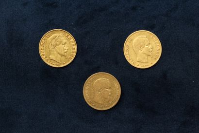 OB Lot of gold coin including : 
- 10 francs...
