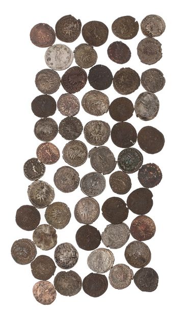 null Lot of 53 Antoninians and small bronzes (Caracalla, Postumus, Gordian, Gallian,...