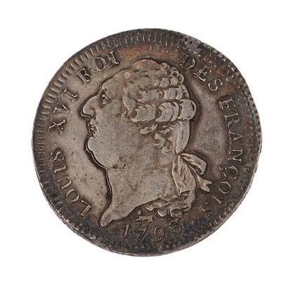 null CONSTITUTION - LOUIS XVI 

Ecu 1793 Paris. 

Duplessy : 1718. 

Slight draught,...