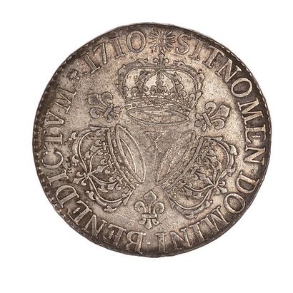 null Louis XIV (1643-1715)

Ecu aux 3 couronnes 1710 X. 

Dup. : 1568. 

TTB.

Provient...