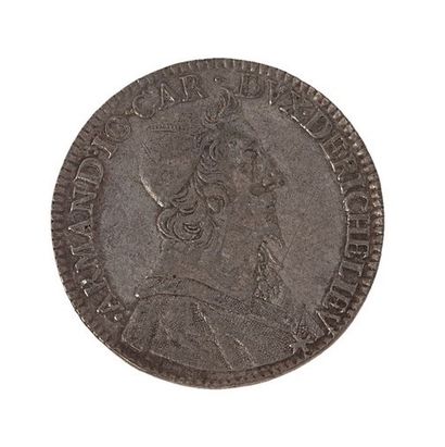 null TOKENS AND MEDALS

CARDINAL DE RICHELIEU 

Silver token 1640. 

Reverse: Foreign...