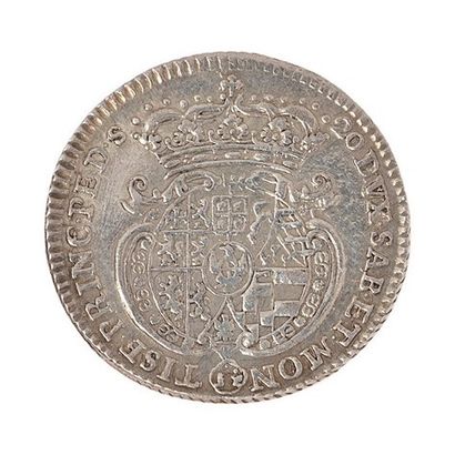 null ITALY SARDINIA - CHARLES EMMANUEL

1 silver lira second type 1742. Cudazzo :...