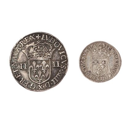 null Louis XIV (1643-1715)

Lot de 2 monnaies d'Amiens : 

- Quart d'écu 1644 X.

Dup....