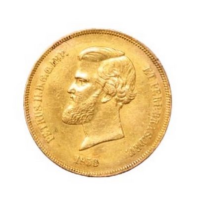 null FOREIGN CURRENCIES

BRAZIL Peter II

2000 Reis gold 1858

K.M.468 Weight : 17.8...