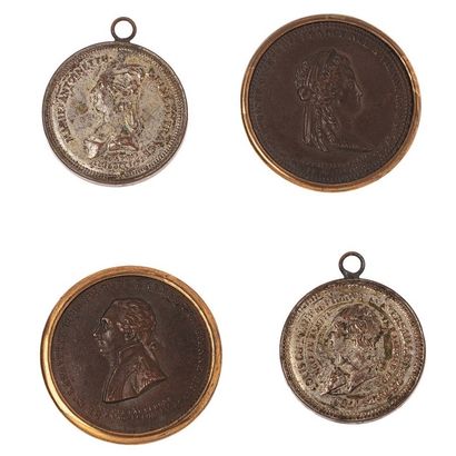 null FRENCH REVOLUTION

Set of four pewter uniface plates with the effigy of Louis...