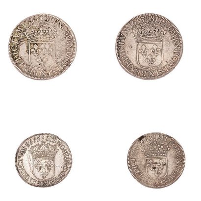 null Louis XIV (1643-1715)

Lot de 2 écus à la méche longue 1653 X (Dup. : 1469)...