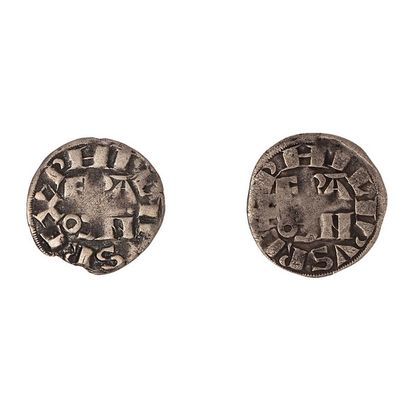 null Philip II (1180-1223)

Lot of 2 denarii. 

Montreuil sur mer D.170

Péronne...