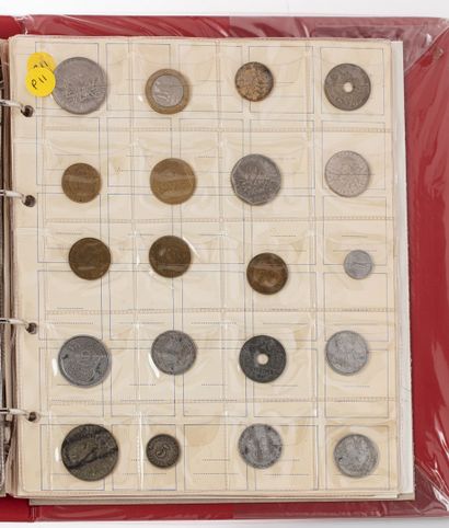 null Lot of about 210 mainly French silver and bronze coins including Charles Le...