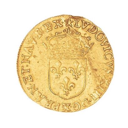 null Louis XIII (1610-1643)

Ecu d'or au soleil 1635 X. 

Dup. : 1282B. 

Petit accident...