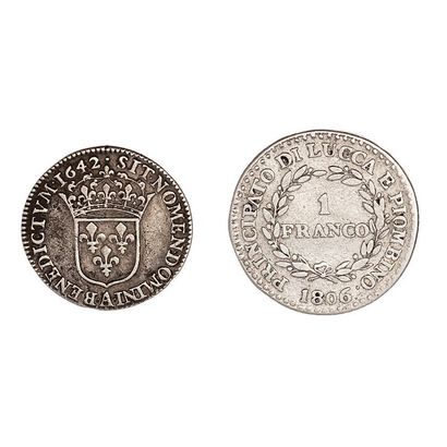 null LOUIS XIII

5 sols d'argent 1642 Paris, third type.

Dup. : 1352

VG to TTB....