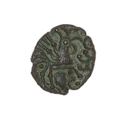 null Bellovaques, région de Beauvais. Bronze "au coq à tête humaine" (50 - 30 av....
