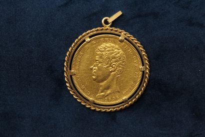 OB 100 lira gold coin, Charles Albert of...