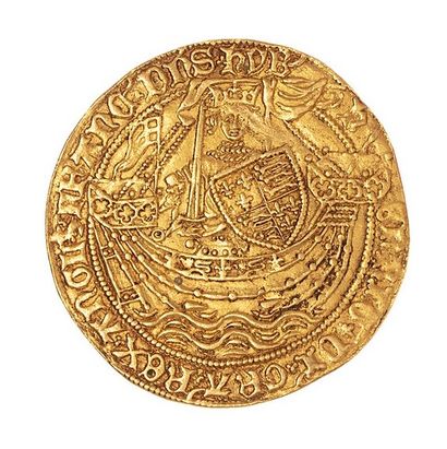 null Henry VI of England (1422-1453)

Gold Noble struck at Calais. 

Seaby 1803 B.1948-1949....