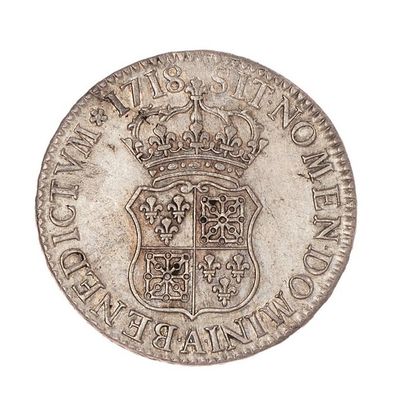 null LOUIS XV 

Silver Ecu 1718 Paris "de Navarre

Dup. : 1657

TTB.