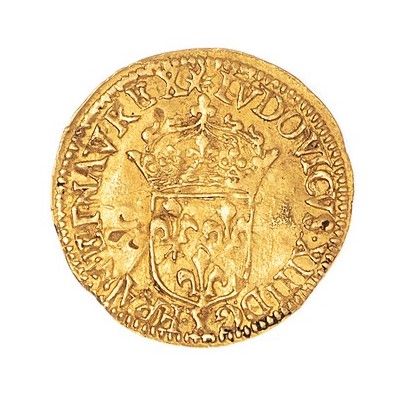 null Louis XIII (1610-1643)

Half shield Or with sun 1635 X. 

Dup. : 1283B. 

Folds,...