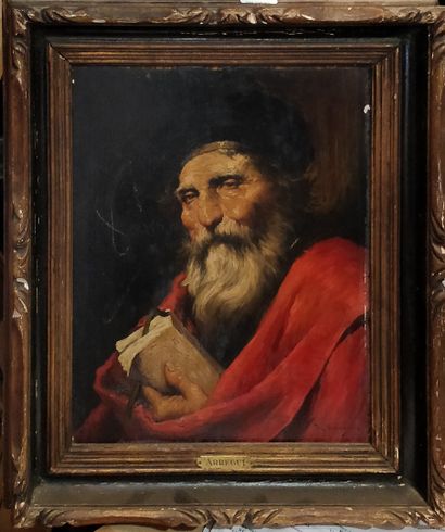 null ARREGUI Romana 1875-1932

Portrait de vieillard,

huile sur panneau, signée...
