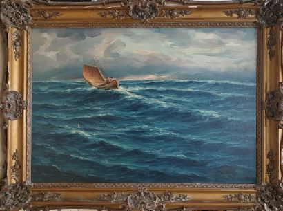 null MODERN SCHOOL

Boat in the storm

Oil on canvas, signature faintly legible in...
