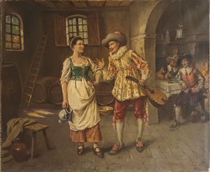 null BONFILS Gaston (1855-1946)

Le galant dans la taverne,

Huile sur toile signée...