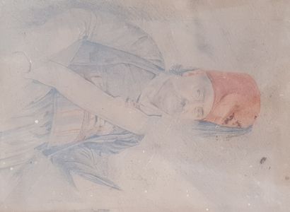 null ECOLE XIXeme siècle 

Portrait d'homme au fez

Crayon noir et aquarelle non...