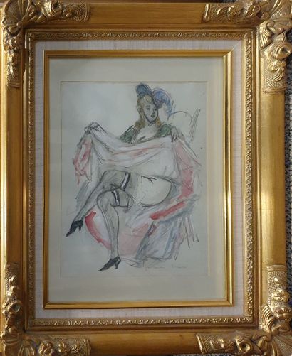 null SAINT-ANDRÉ Berthommé (1905-1977)

Femme au déshabillé 

Encre, aquarelle et...