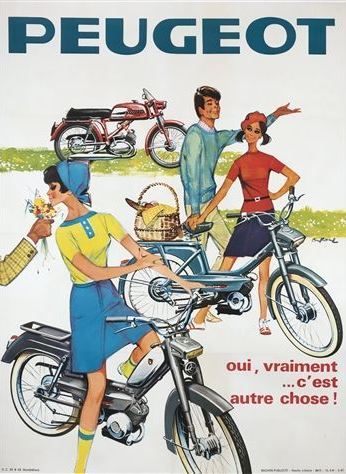 null PEUGEOT " Oui, vraiment... c'est autre chose ! ", 

affiche d'ap. Couronne....