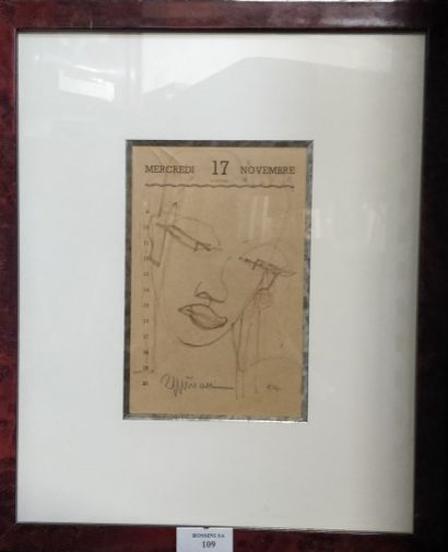 null ESPINASSE Raymond, 1897-1985

Visage féminin, 1954

dessin à l'encre noire sur...