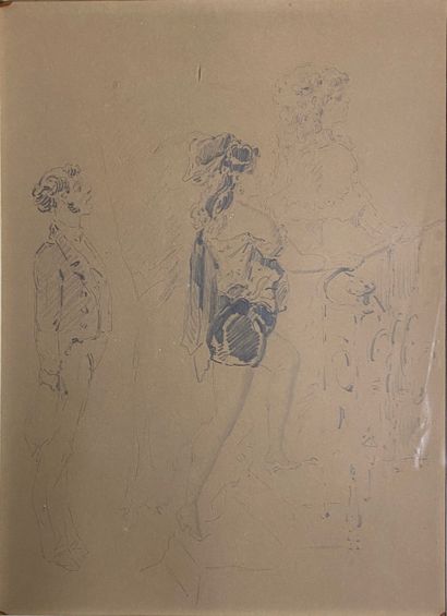 null GRÉVIN Alfred, 1827-1892 attribué à

Femmes et majordome dans un escalier

dessin...