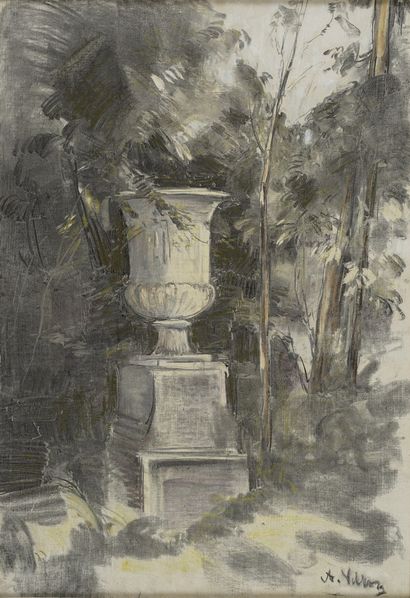 null VOLLON Antoine, 1833-1900

Vasque dans un parc

pastel et lavis sur papier à...