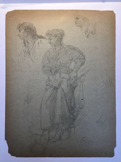 null SONNIER Léon Julien Ernest (XIX)

Paysanne à l'oie, 1902 

Fusain sur papier,...