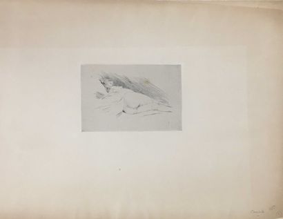 null ROPS Félicien, 1833-1898,

Canicule II,

pointe sèche (rousseurs et insolation),...