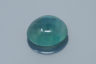  Fluorite cabochon on paper. 
Accompanied by an IDT certificate. 
Weight : 44.63...