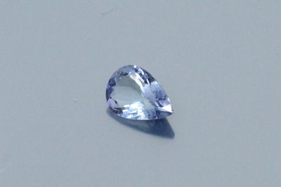 null Tanzanite pear on paper. 

Weight : 1.83 ct.