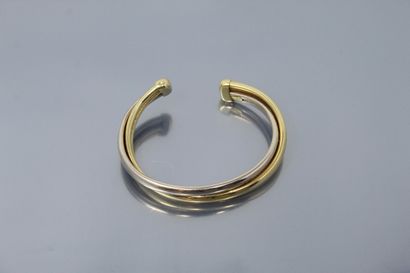 null Rigid bracelet in 18k (750) yellow and white gold. 

Weight : 20.38 g. 

(P...