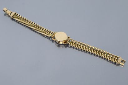 null DERMONT

Montre bracelet de dame, boîtier rond en or jaune 18k (750), cadran...