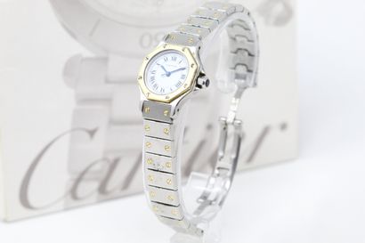 null PL MTR D

CARTIER

Santos

No. 090721054

Ladies' wristwatch in steel and 18K...