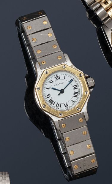 null PL MTR D

CARTIER

Santos

No. 090721054

Ladies' wristwatch in steel and 18K...