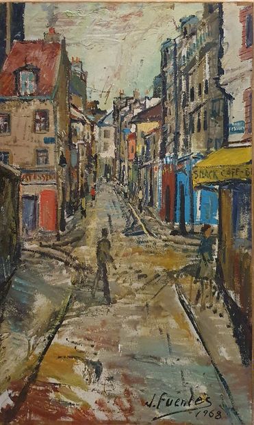 null FUENTES J (XXth-XXIst)

Rue Fessart, Paris, 1968

Oil on cardboard signed and...