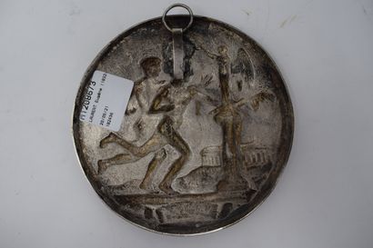 null LAURENT Eugène (1832-1898)

Les coureurs 

Médaillon en bronze argenté

usures

Diam....