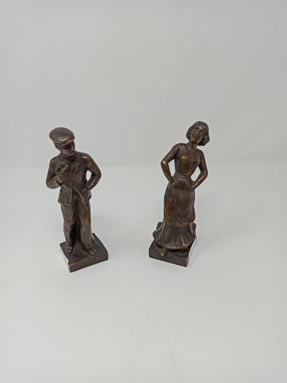 null A. RUCHO

"Mistinguett" & "Max Dearly

Bronze statuettes signed and titled on...