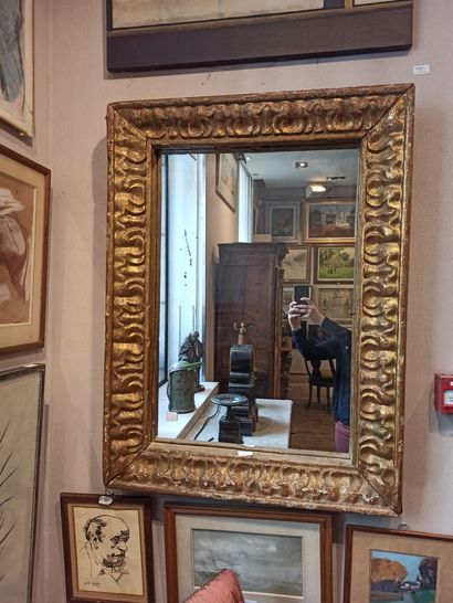 null Gilded wooden frame with a mirror