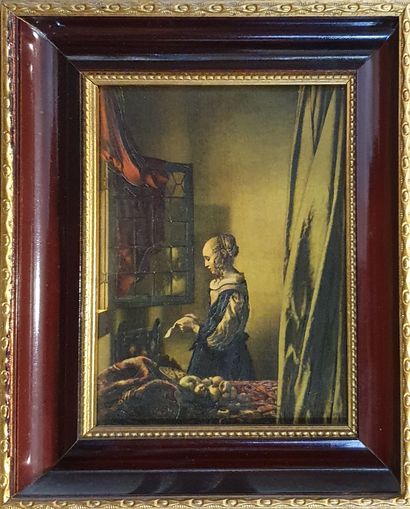 null Set of four reproductions :



after Johannes VERMEER (1632-1675)

The reader...